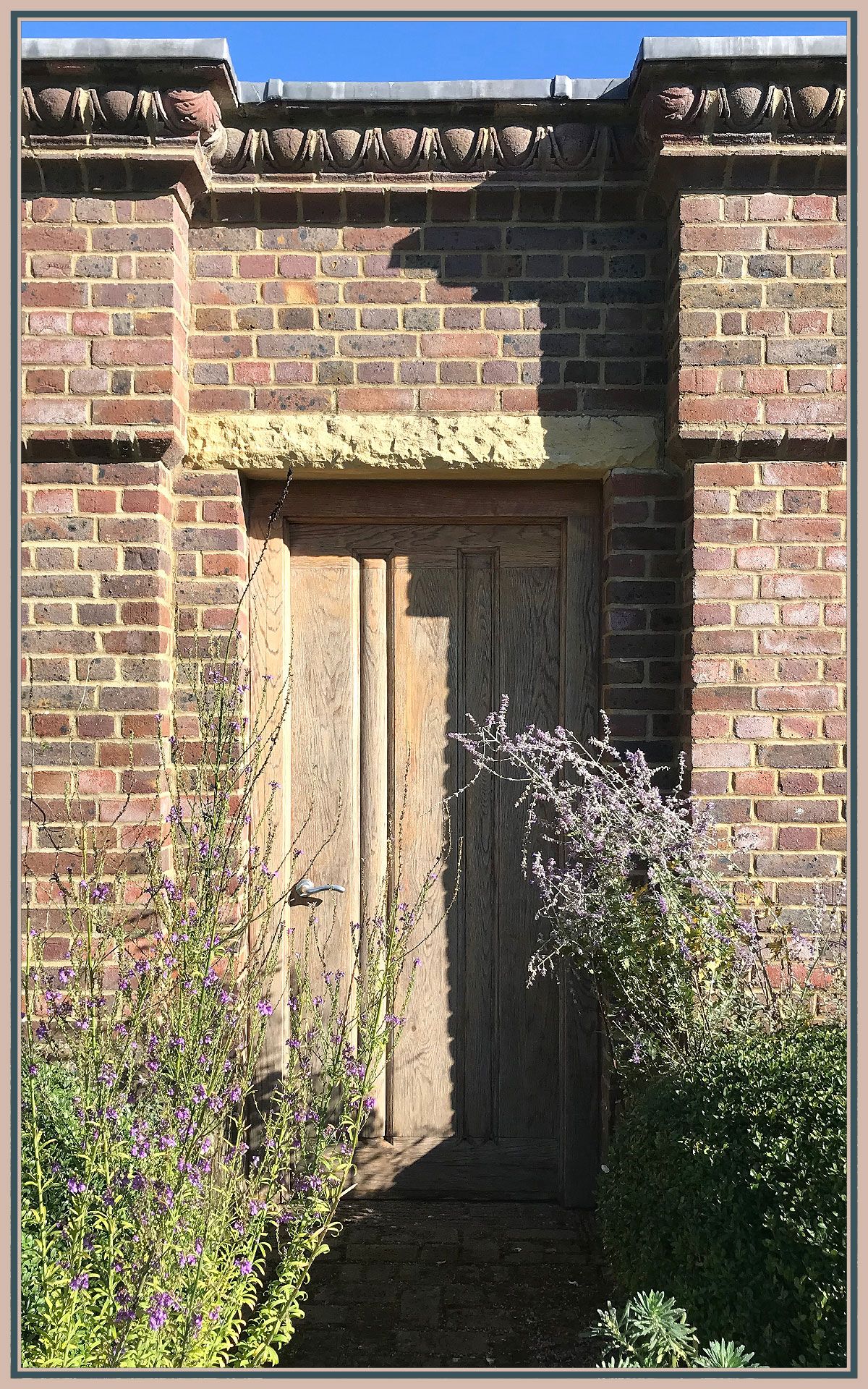 Exterior front door repainted with a sharp professional finish